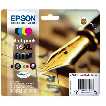 Epson 16XL DURABrite Ultra rašalo rinkinys 4 spalvoms (juoda, žydra, rausvai raudona, geltona)