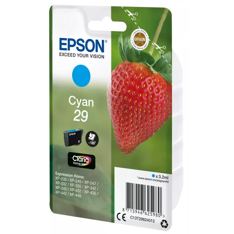 Epson Strawberry Singlepack Cyan 29 Claria Home rašalinė kasetė