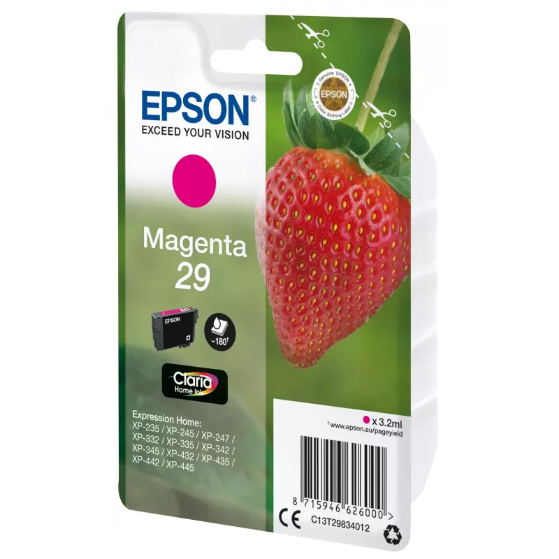 Epson Strawberry Singlepack Magenta 29 Claria Home rašalinė kasetė
