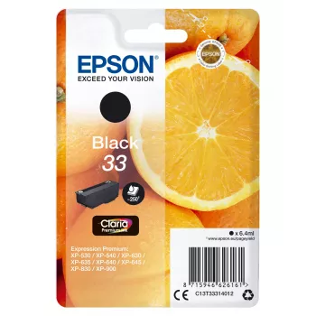 Kasetė Epson 33 juoda 250 puslapių C13T33314012