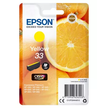 Epson Oranges Singlepack Yellow 33 Claria Premium rašalo kasetė