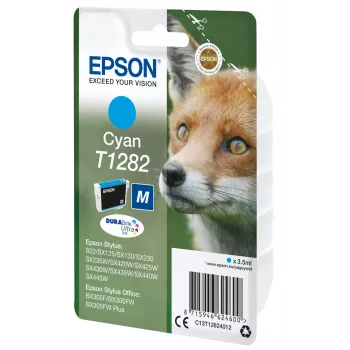 Epson Fox Singlepack Cyan T1282 DURABrite Ultra rašalas, žydra, 3,5 ml, 1 vnt., 260 puslapių