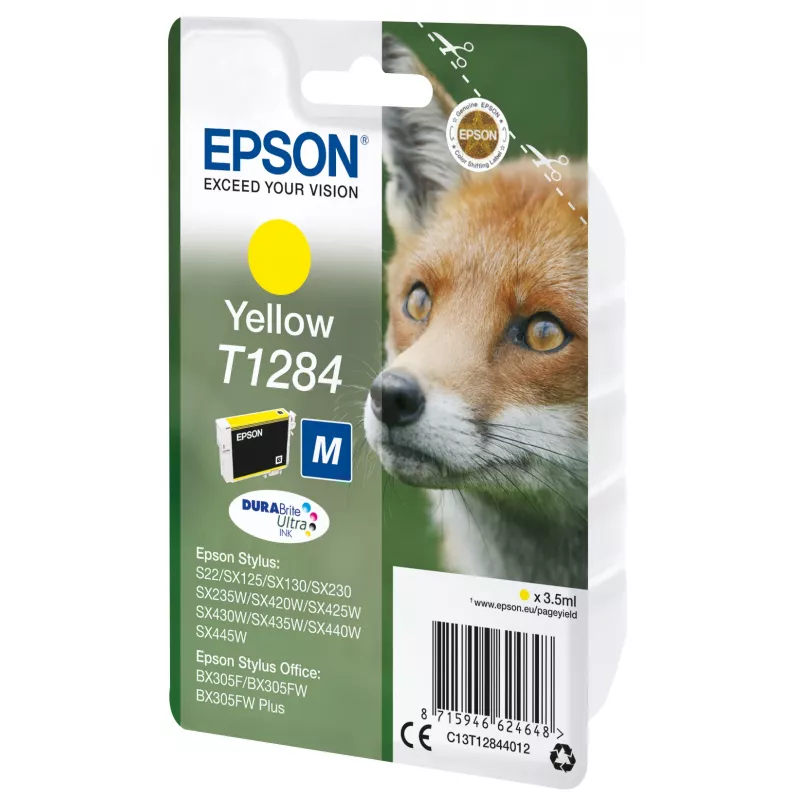 Epson T1284 DURABrite Ultra rašalo kasetė, geltona, 3,5 ml
