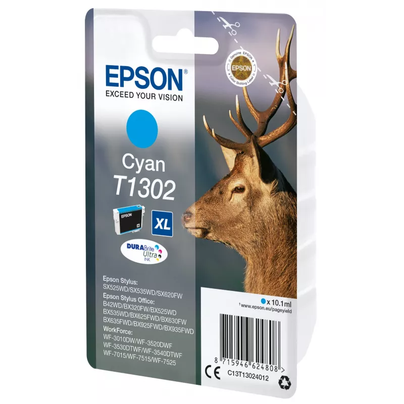 Epson Stag Singlepack Cyan T1302 DURABrite Ultra rašalo kasetė