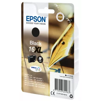 Epson rašalo kasetė Singlepack juoda 16XL DURABrite Ultra