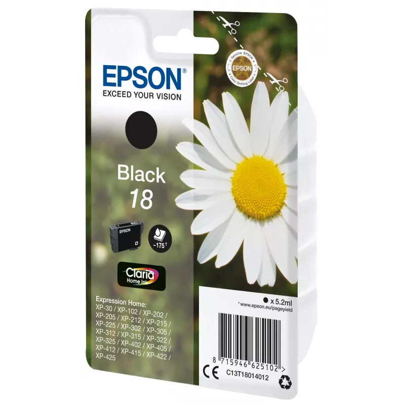 Epson Daisy Singlepack Juoda 18 Claria Home rašalas