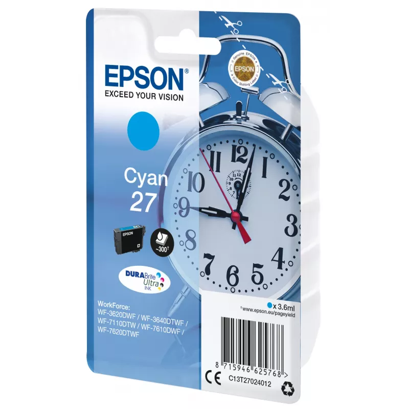 Epson DURABrite Ultra rašalo kasetė Cyan (vientisa) – 27