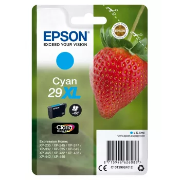 Epson 29XL Claria Home rašalinė kasetė, žydra, didelės talpos (XL), 6,4 ml, 1 vnt., 450 puslapių