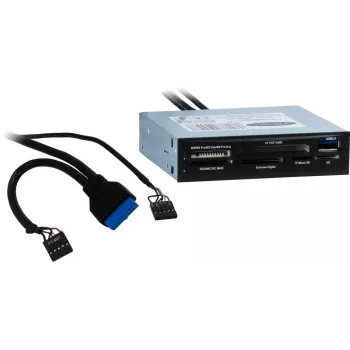 Kortelių skaitytuvas Inter-Tech CI-01 USB 3.2 Gen 1 vidinis juodas