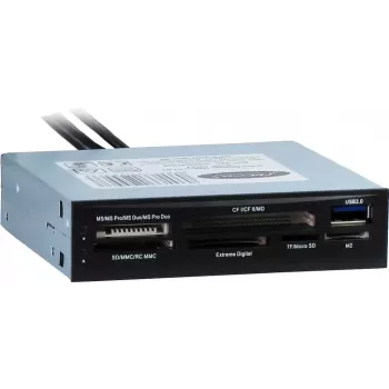 Kortelių skaitytuvas Inter-Tech CI-01 USB 3.2 Gen 1 vidinis juodas