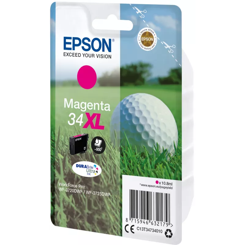 Kasetė Epson 34XL rausvai raudona 950 puslapių C13T34734010