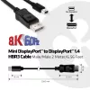 CLUB3D Mini DisplayPort į DisplayPort 1.4 HBR3 8K60Hz laidas, 2 metrai / 6.56 pėdos