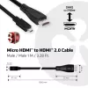 CLUB3D Micro HDMI™ į HDMI™ 2.0 laidas 4K60Hz 1 m / 3,28 pėd. (CAC-1351)