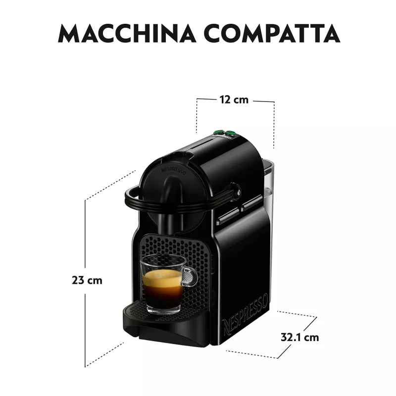 Kapsulinė espreso kavos aparatė De’Longhi Inissia EN 80.BAE, Nespresso, 0,7 L vandens bakelis, 19 bar, juoda