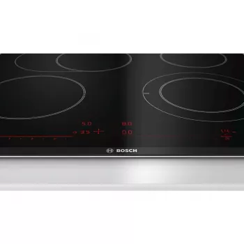 Bosch Serie 8 PKN675DP1D kaitlentė Juoda, Nerūdijantis plienas Įmontuojama Keraminė kaitlentė 4 zonos