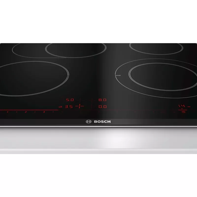 Bosch Serie 8 PKN675DP1D kaitlentė Juoda, Nerūdijantis plienas Įmontuojama Keraminė kaitlentė 4 zonos