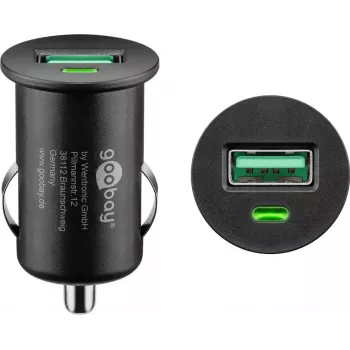 Automobilinis įkrovimo adapteris Goobay 18 W Quick Charge 3.0 juodas