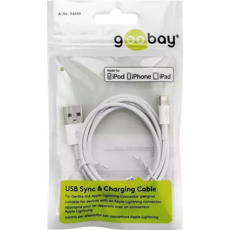 Goobay Lightning USB įkrovimo ir sinchronizavimo kabelis 2 m