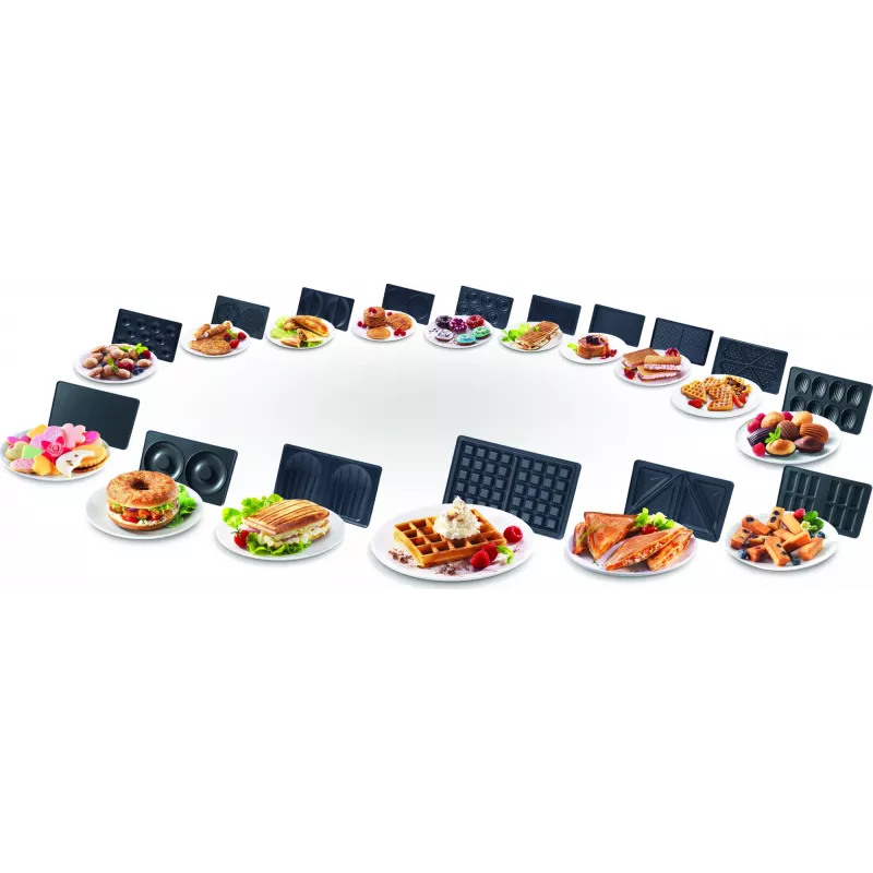 Tefal Snack Collection SW852D sumuštinių kepimo aparatas 700 W Juodas, Nerūdijantis plienas