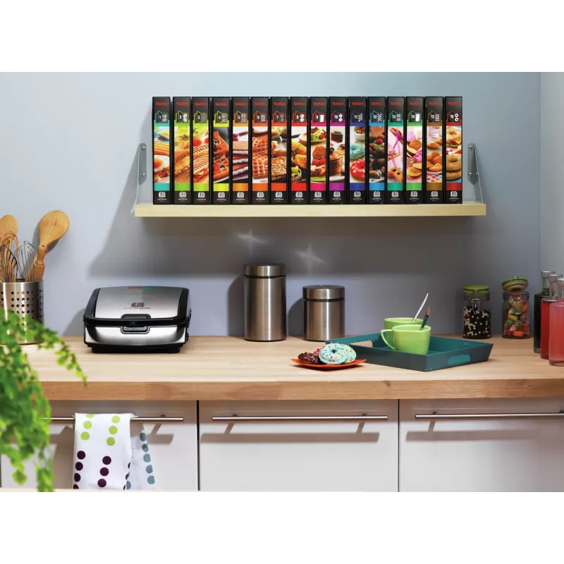 Tefal Snack Collection SW852D sumuštinių kepimo aparatas 700 W Juodas, Nerūdijantis plienas