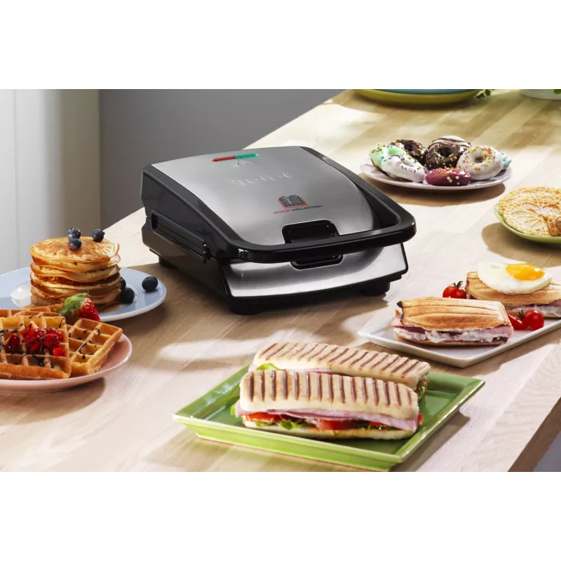 Tefal Snack Collection SW852D sumuštinių kepimo aparatas 700 W Juodas, Nerūdijantis plienas