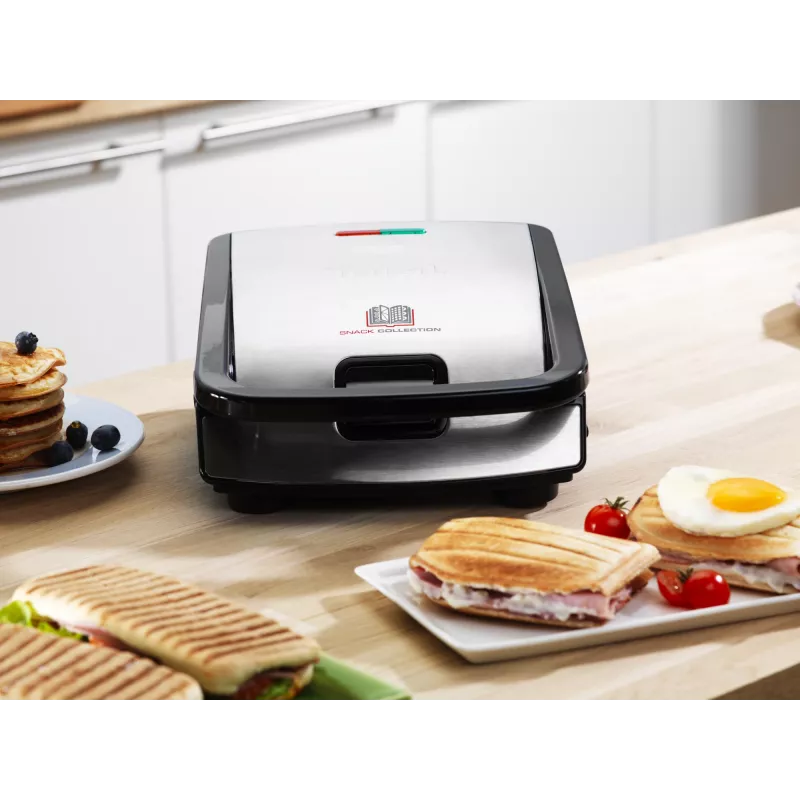 Tefal Snack Collection SW852D sumuštinių kepimo aparatas 700 W Juodas, Nerūdijantis plienas