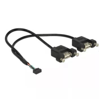 USB laidas DeLOCK 84832 USB 2.0 0.25 m 2 x USB A juodas
