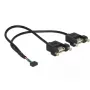 USB laidas DeLOCK 84832 USB 2.0 0.25 m 2 x USB A juodas
