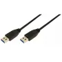 LogiLink CU0038 USB 3.0 kabelis, USB-A M/M, 1 m, juodos spalvos