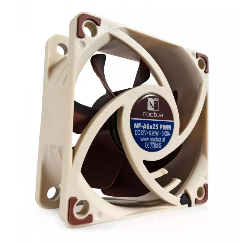 Noctua ventiliatorius NF-A6x25 PWM 60 mm, 12 V, 550–3000 aps./min., 29,2 m³/h, 19,3 dB