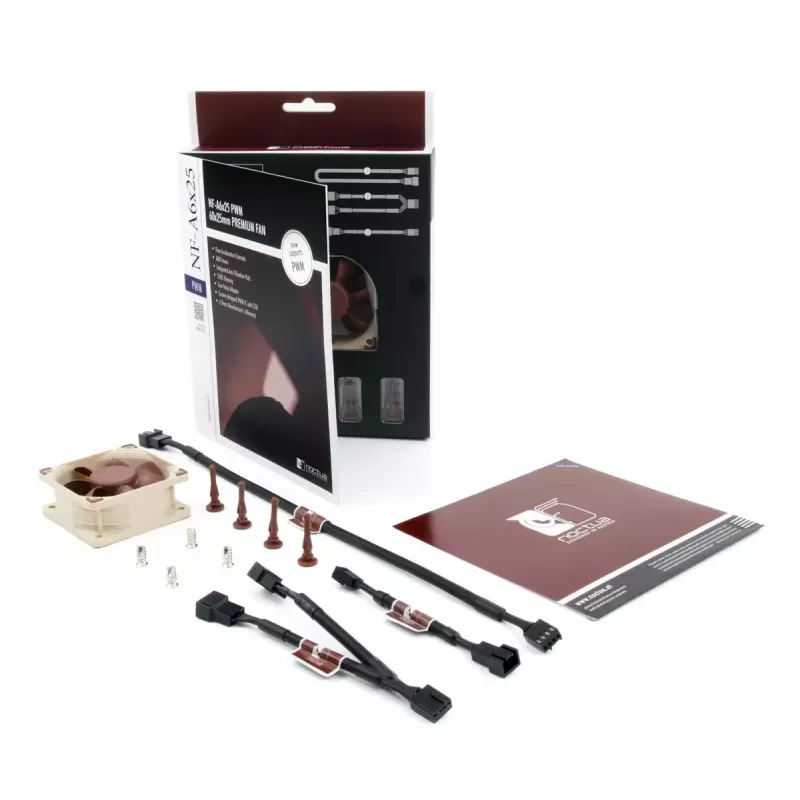 Noctua ventiliatorius NF-A6x25 PWM 60 mm, 12 V, 550–3000 aps./min., 29,2 m³/h, 19,3 dB