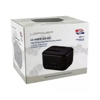 Dviejų lizdų standžiųjų diskų dokas LC-Power LC-DOCK-U3-III