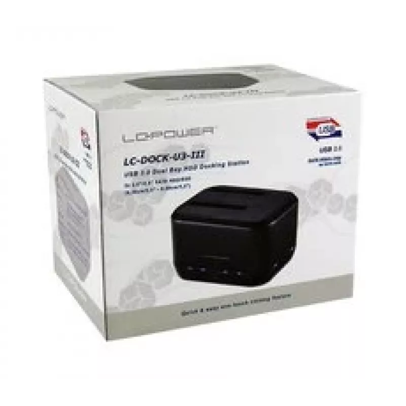 Dviejų lizdų standžiųjų diskų dokas LC-Power LC-DOCK-U3-III