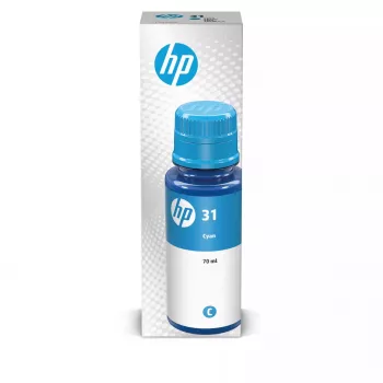 Rašalo buteliukas HP 31 Cyan 1VU26AE