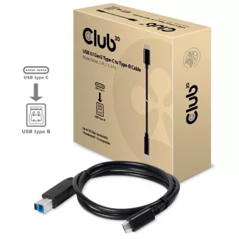 CLUB3D USB 3.1 Gen2 Type-C į Type-B laidas, vyriškas/vyriškas, 1 m