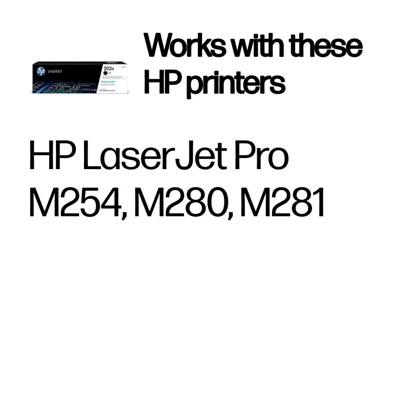 HP 203X didelės išeigos juodas originalus LaserJet tonerio kasetė
