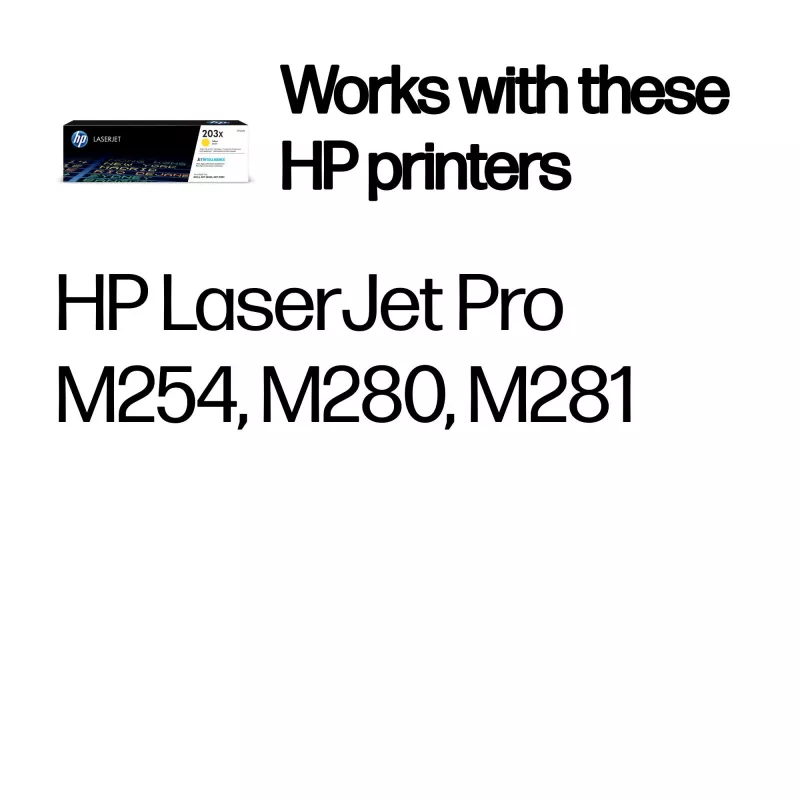 HP LaserJet 203X didelės išeigos geltonas originalus HP kasetė su JetIntelligence