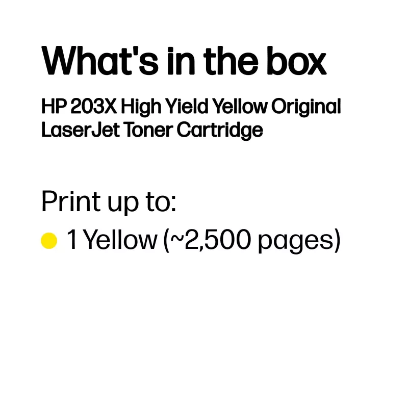 HP LaserJet 203X didelės išeigos geltonas originalus HP kasetė su JetIntelligence
