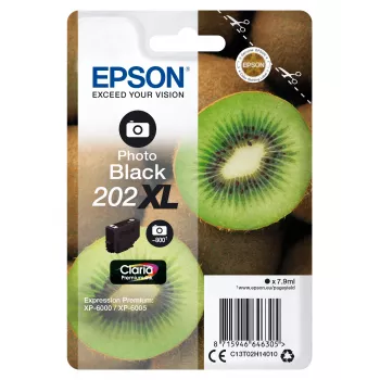Epson 202XL originali foto juoda rašalo kasetė, tinka Expression Premium XP-6000 (C13T02H14010)