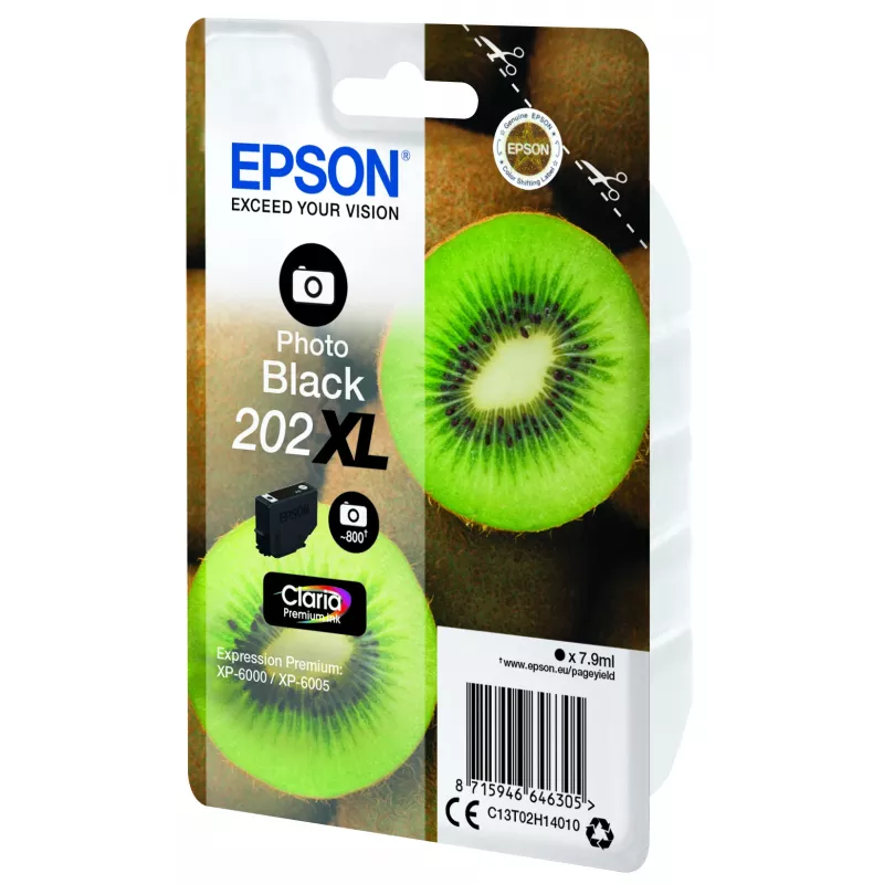 Epson 202XL originali foto juoda rašalo kasetė, tinka Expression Premium XP-6000 (C13T02H14010)