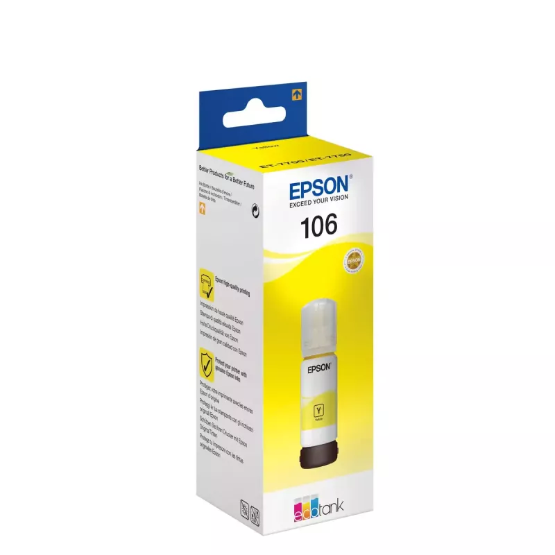 Epson 106 EcoTank geltonas rašalo buteliukas