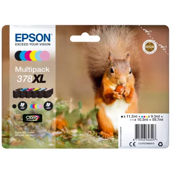 Epson Squirrel Multipack 6 spalvų 378XL Claria Photo HD rašalas