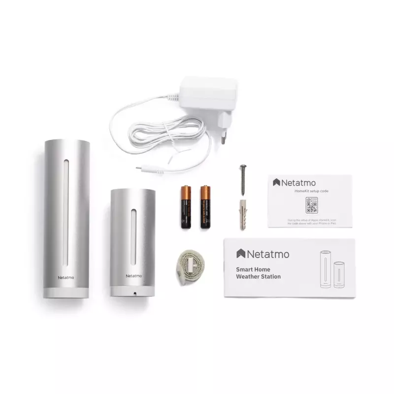 Netatmo NWS01-EC skaitmeninė orų stotelė aliumininis korpusas