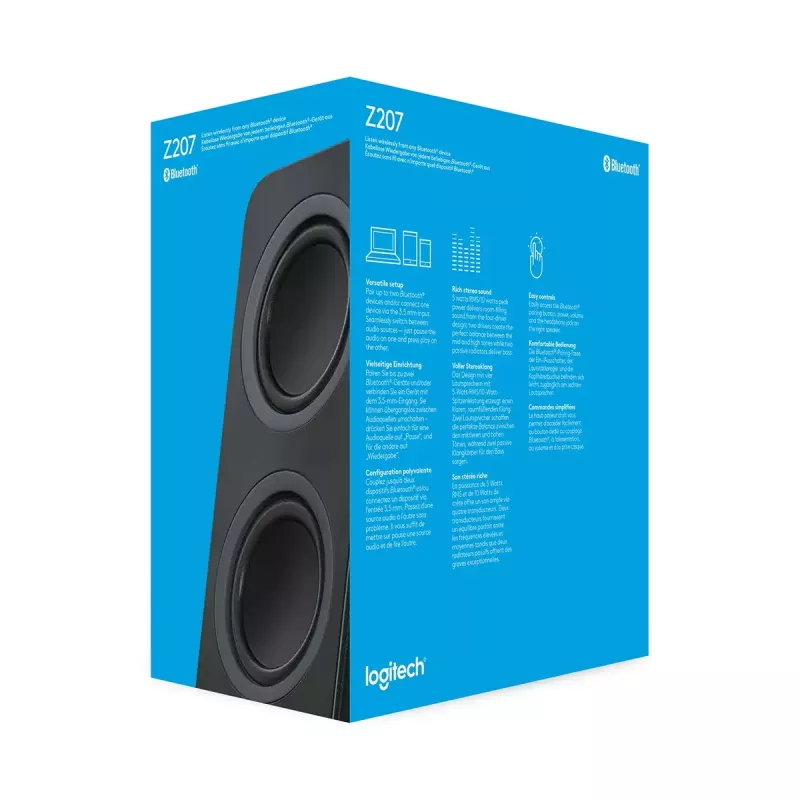 Garsiakalbiai Logitech Z207 belaidžiai Bluetooth juodi 980-001295