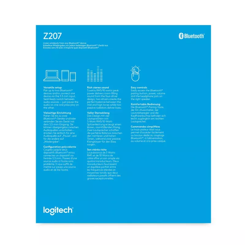 Garsiakalbiai Logitech Z207 belaidžiai Bluetooth juodi 980-001295