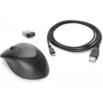 HP Wireless Premium Mouse, ambidekstrinė, lazerinė, RF belaidė, 1200 DPI, juoda