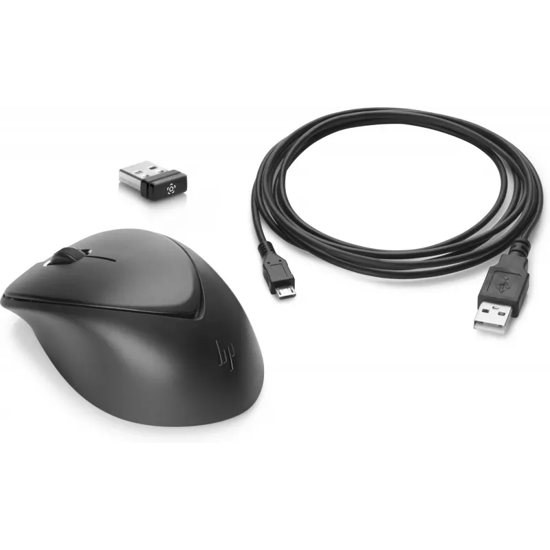 HP Wireless Premium Mouse, ambidekstrinė, lazerinė, RF belaidė, 1200 DPI, juoda