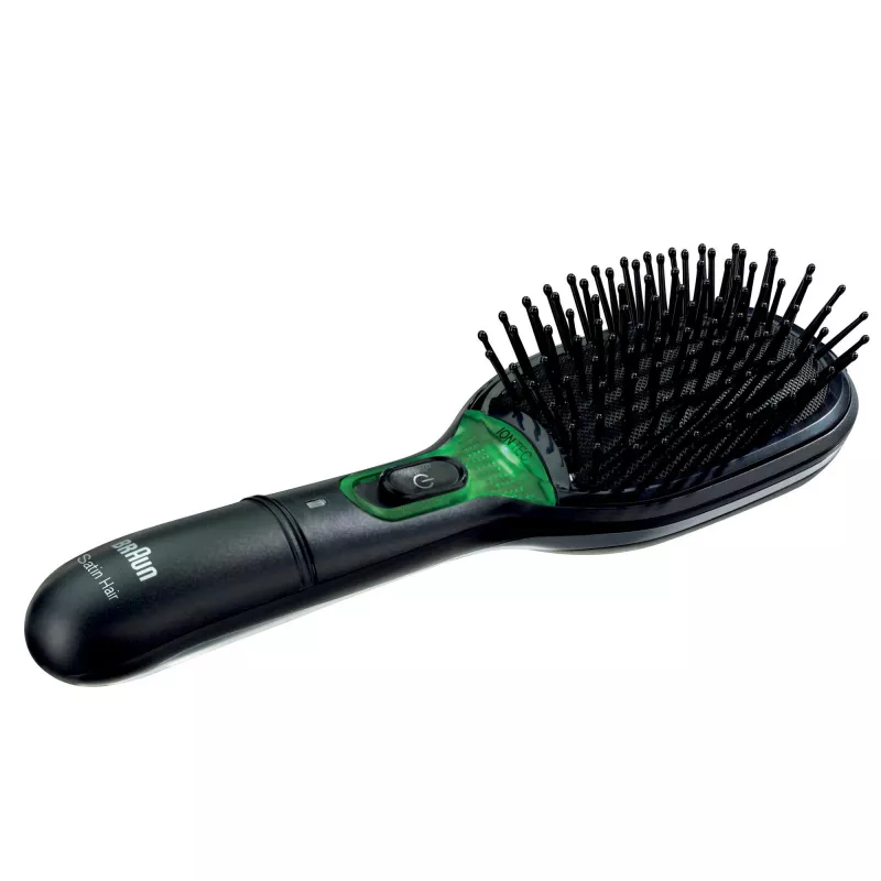 Paddle šepetys plaukams BRAUN BR710 suaugusiems, juodai žalias, 175 g
