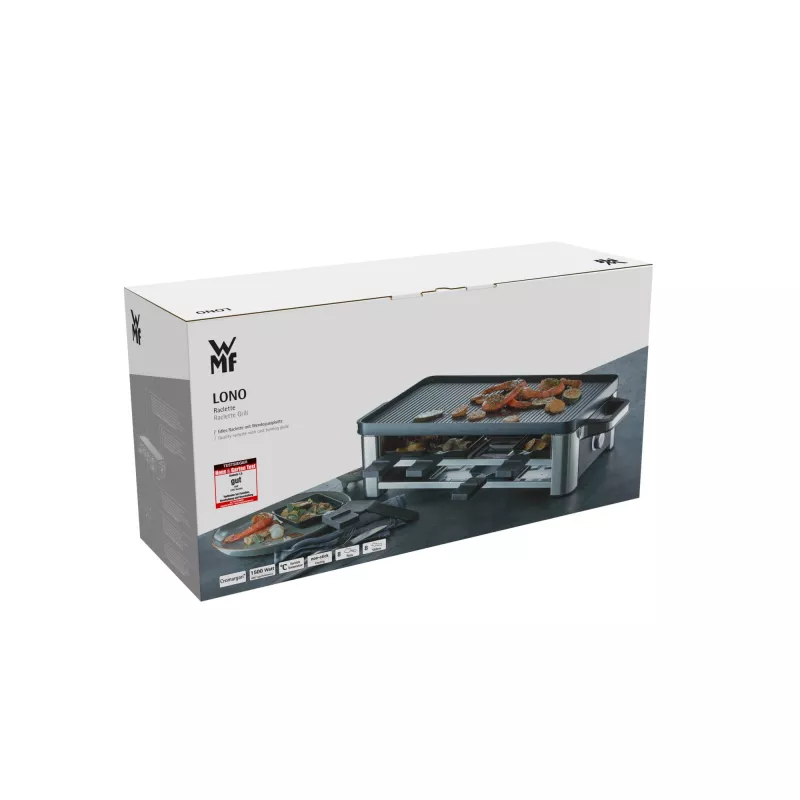 WMF Lono 0415040011 raclette grilis 8 asmenims 1500 W juodas, chromuotas