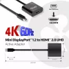 Aktyvus adapteris CLUB3D Mini DisplayPort 1.2 į HDMI 2.0 UHD